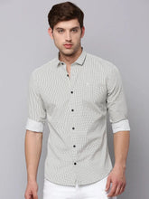 Men Cream Printed Casual Shirt-TKTPRINT-114-Cream